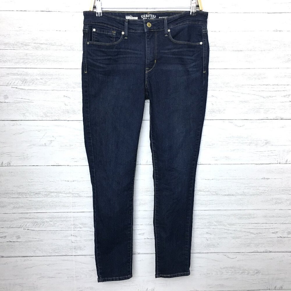 Levi's Signature Jeans Totally Shaping Skinny Dark Wash size 12 length 28"